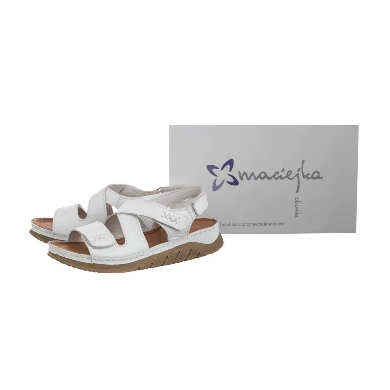 Maciejka Białe L4496-11/00-1 (MA1220-c) sandalai
