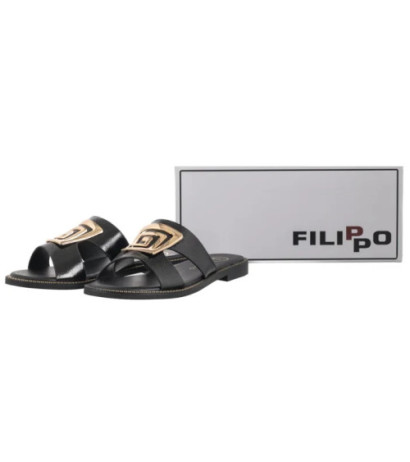 Filippo Czarne DK3703/25 BK (FO100-c) Moteriški batai/šlepetės