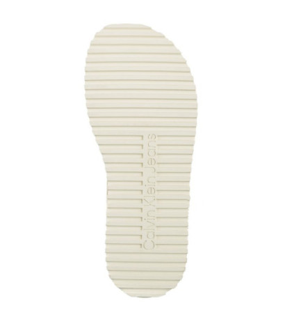 Calvin Klein Platform Buckle Rubber Mg Mtl Triple Creamy White YW0YW01513 YBI (CK509-a) sandalai