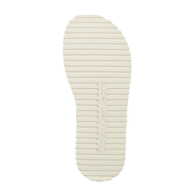 Calvin Klein Platform Buckle Rubber Mg Mtl Triple Creamy White YW0YW01513 YBI (CK509-a) sandalai