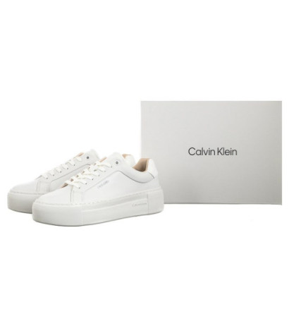 Calvin Klein Ff Cupsole LAce Up W/Ml Lth Triple White HW0HW02118 0K4 (CK510-a) batai