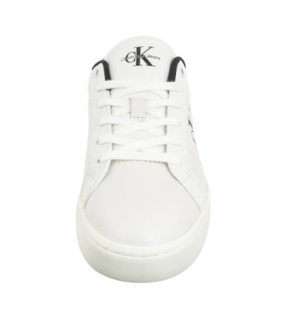 Calvin Klein Classic Cupsole Lowlaceup Lth Wn Bright White/Black YW0YW01444 0GM (CK511-a) batai