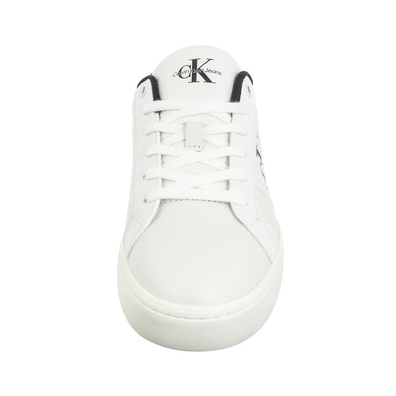 Calvin Klein Classic Cupsole Lowlaceup Lth Wn Bright White/Black YW0YW01444 0GM (CK511-a) batai