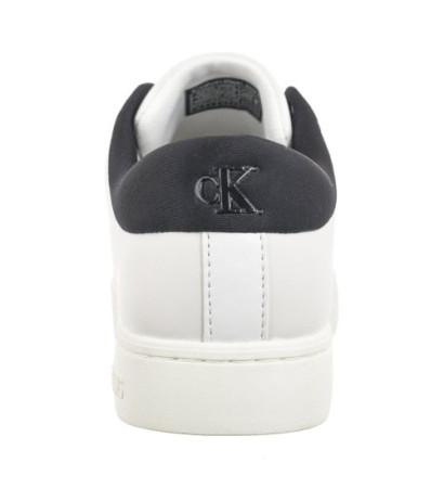 Calvin Klein Classic Cupsole Lowlaceup Lth Wn Bright White/Black YW0YW01444 0GM (CK511-a) batai
