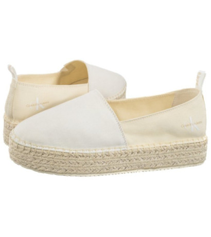 Calvin Klein Platform Espadrille Mix Ml Mtl Creamy White/White YW0YW001622 0F8 (CK513-b) bateliai