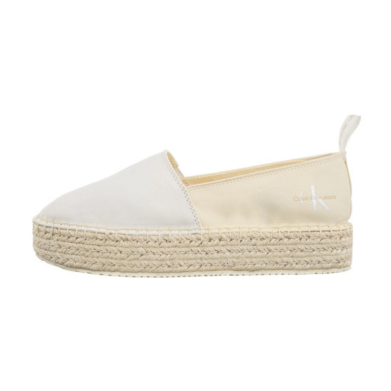 Calvin Klein Platform Espadrille Mix Ml Mtl Creamy White/White YW0YW001622 0F8 (CK513-b) bateliai