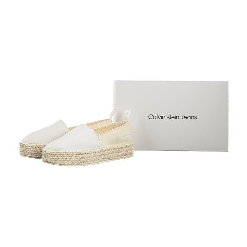 Calvin Klein Platform Espadrille Mix Ml Mtl Creamy White/White YW0YW001622 0F8 (CK513-b) bateliai