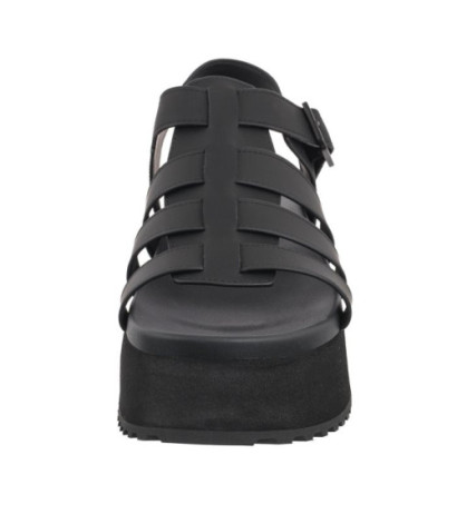 Calvin Klein Platform Buckle Rubber Mg Mtl Triple Black YW0YW01513 0GT (CK509-b) sandalai