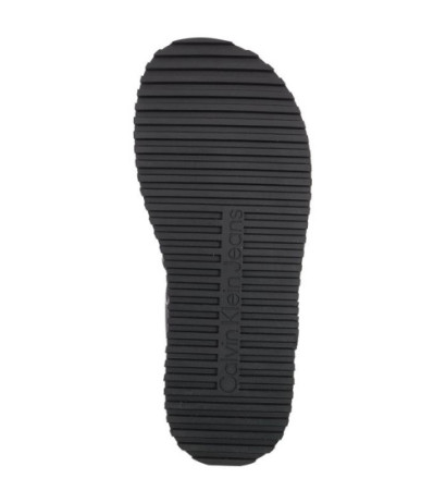 Calvin Klein Platform Buckle Rubber Mg Mtl Triple Black YW0YW01513 0GT (CK509-b) sandalai