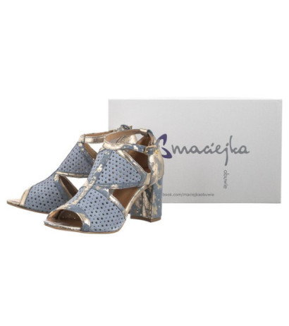 Maciejka Niebieski+Złoty 06555-06/00-5 (MA1235-a) sandalai