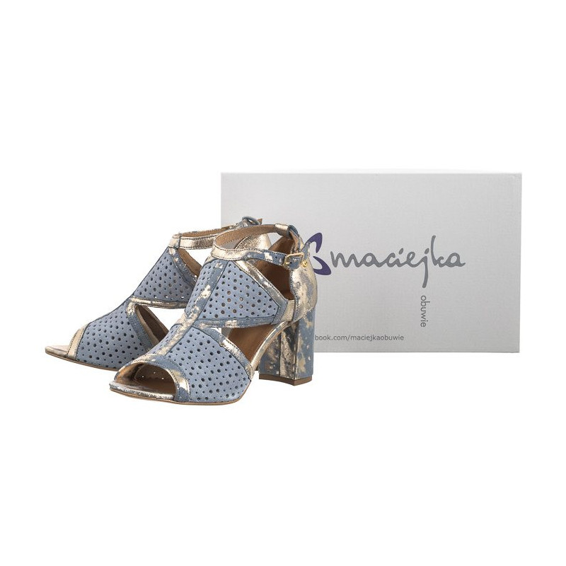 Maciejka Niebieski+Złoty 06555-06/00-5 (MA1235-a) sandalai
