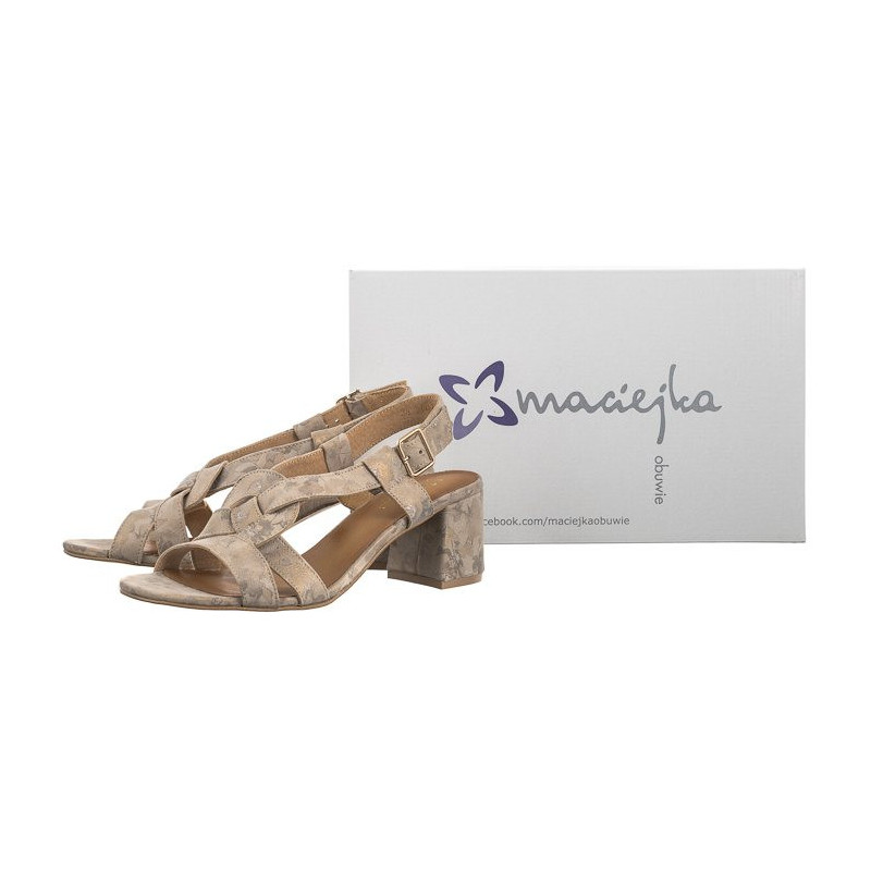 Maciejka Beż+Złoto 06607-04/00-5 (MA1237-a) sandalai