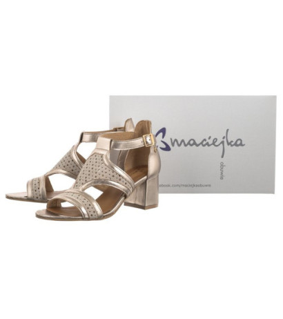 Maciejka Złoty+Beż 06459-25/00-5 (MA1240-a) sandalai