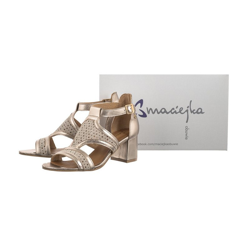 Maciejka Złoty+Beż 06459-25/00-5 (MA1240-a) sandalai