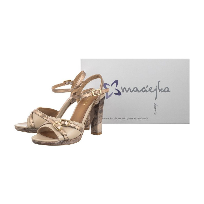 Maciejka Jasny Beż+Złoto 06564-22/00-5 (MA1241-a) sandalai