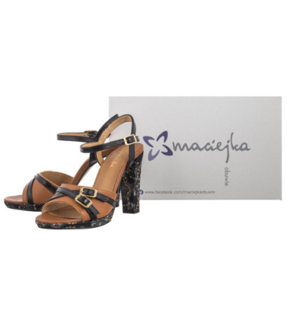 Maciejka Rude/Czarne 06564-29/00-5 (MA1241-b) sandalai