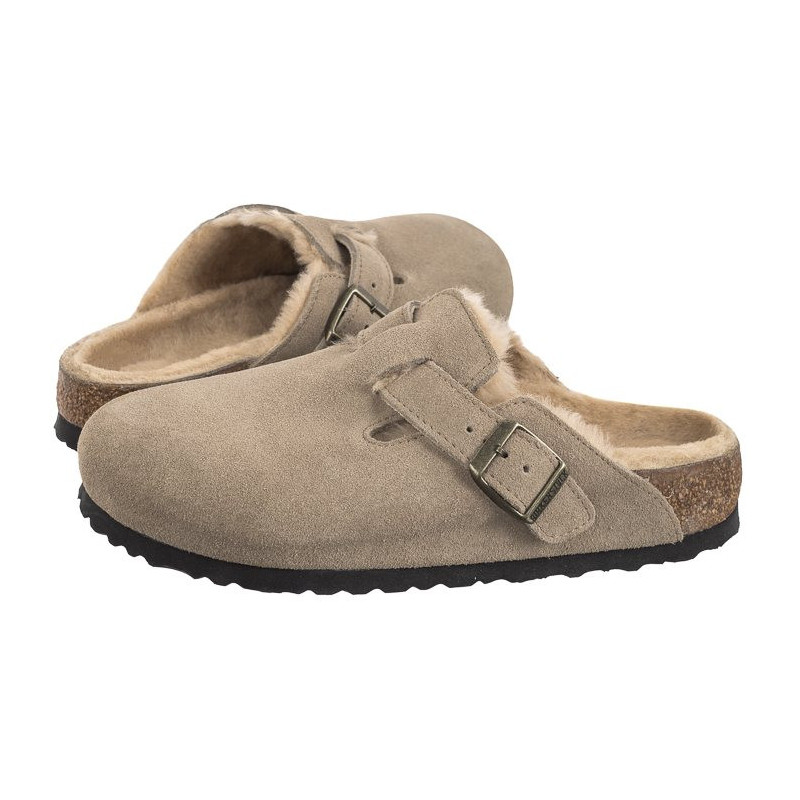 Birkenstock Boston VL/Shearling Taupe 1028299 (BK266-b) Moteriški batai/šlepetės