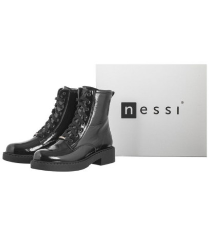 Nessi Czarne Lakierowane 24677 711 (NE397-a) bateliai