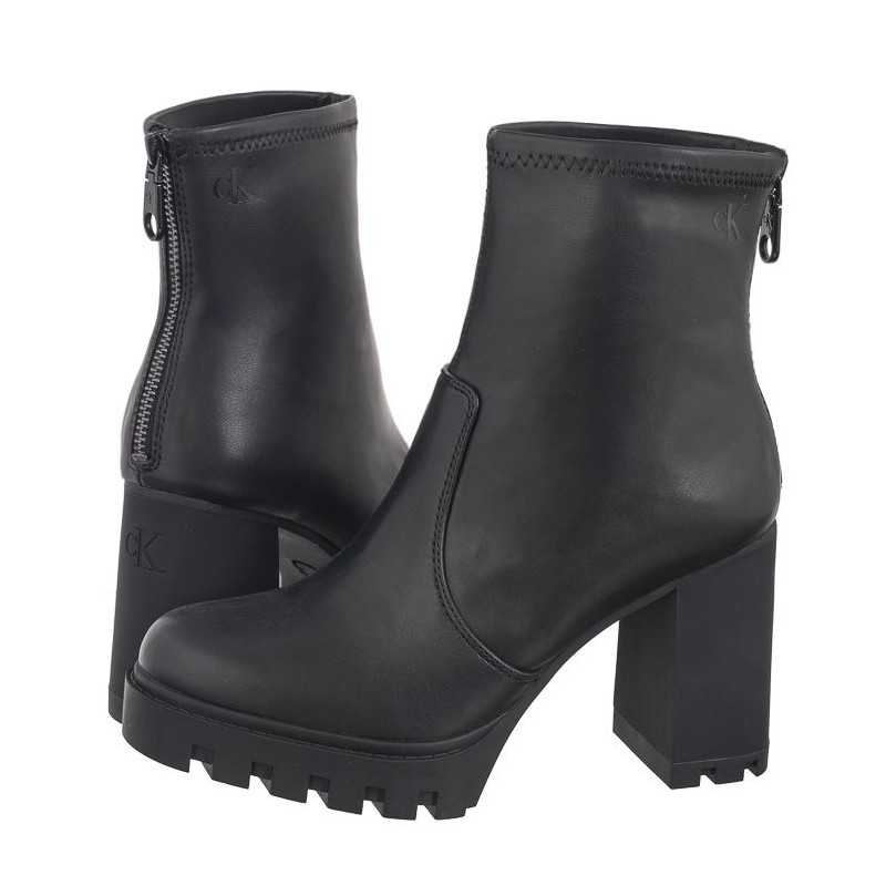 Calvin Klein Heel Platform Zip Boot Mg Nappa Triple Black YW0YW01546 0GJ (CK559-a) bateliai