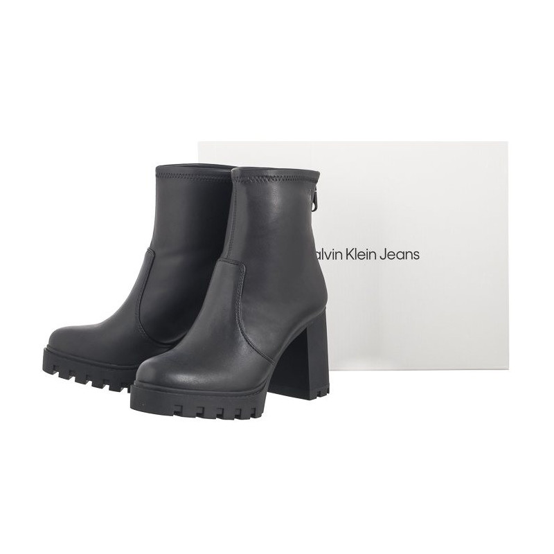 Calvin Klein Heel Platform Zip Boot Mg Nappa Triple Black YW0YW01546 0GJ (CK559-a) bateliai
