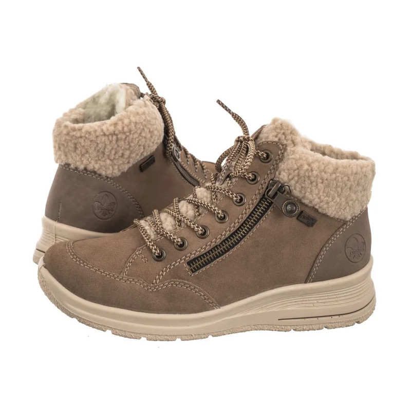 Rieker Brązowe L7701-24 Brown (RI198-a) bateliai