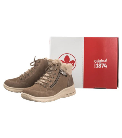 Rieker Brązowe L7701-24 Brown (RI198-a) bateliai