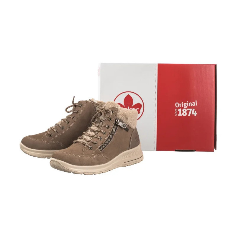 Rieker Brązowe L7701-24 Brown (RI198-a) bateliai