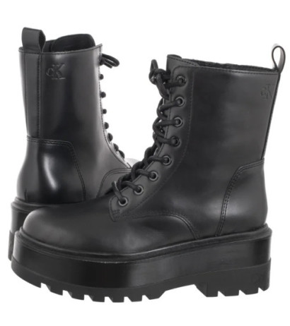 Calvin Klein Flatform High Lace Up Mg Dl Triple Black YW0YW01535 0GJ (CK568-a) batai