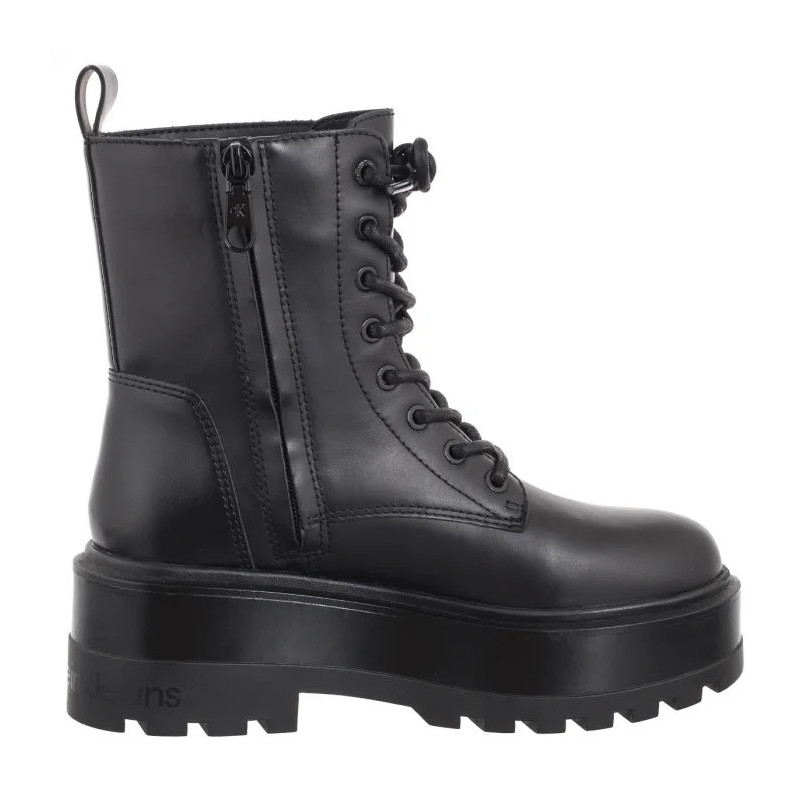Calvin Klein Flatform High Lace Up Mg Dl Triple Black YW0YW01535 0GJ (CK568-a) bateliai