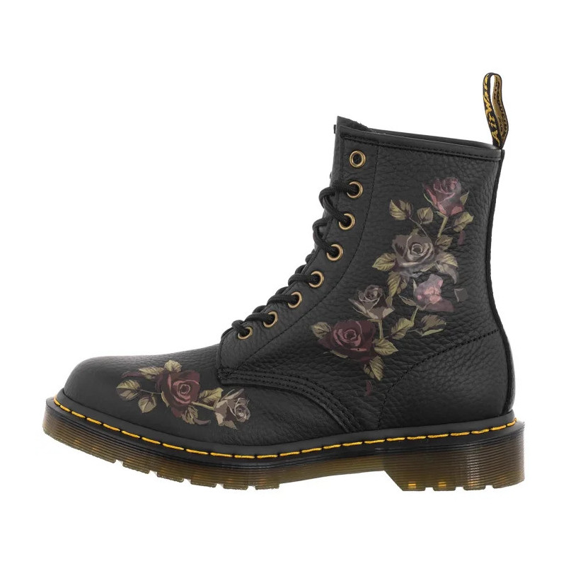 Dr. Martens 1460 Decayed Roses Classic Tumbled Nappa Black 32070001 (DR86-a) batai