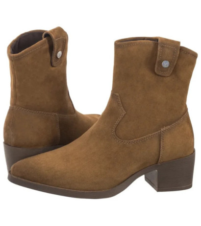Caprice Brązowe 9-25313-43 741 Khaki Suede (CP423-a) batai