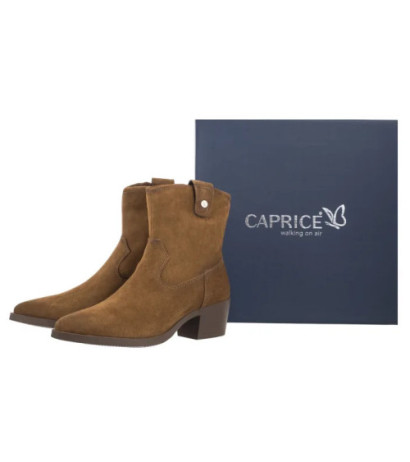 Caprice Brązowe 9-25313-43 741 Khaki Suede (CP423-a) bateliai