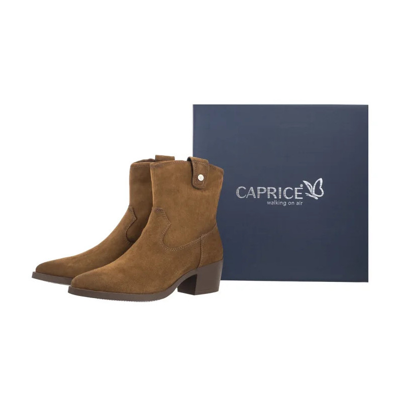 Caprice Brązowe 9-25313-43 741 Khaki Suede (CP423-a) bateliai