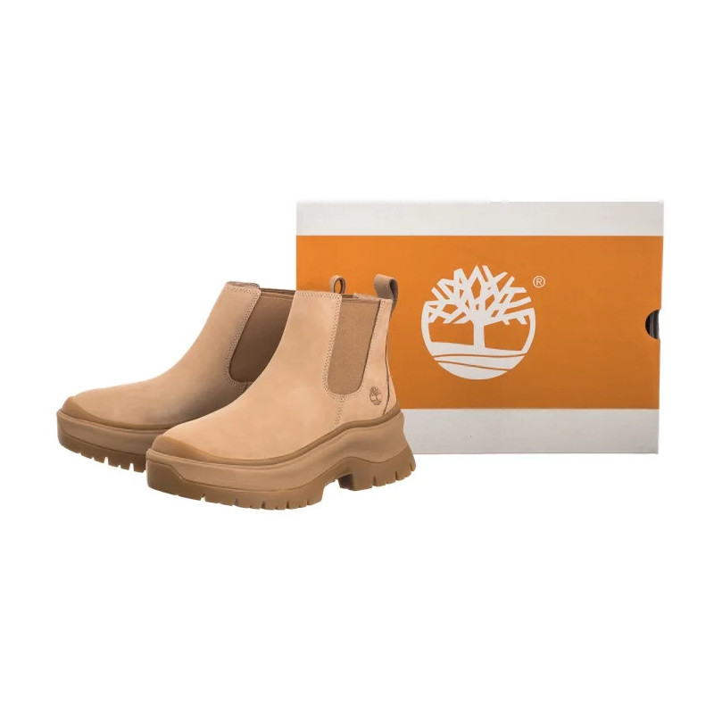 Timberland Roxie Lane Mid Chelsea Boot Light Beige Nubuck 0A28XM EN7 (TI135-a) batai