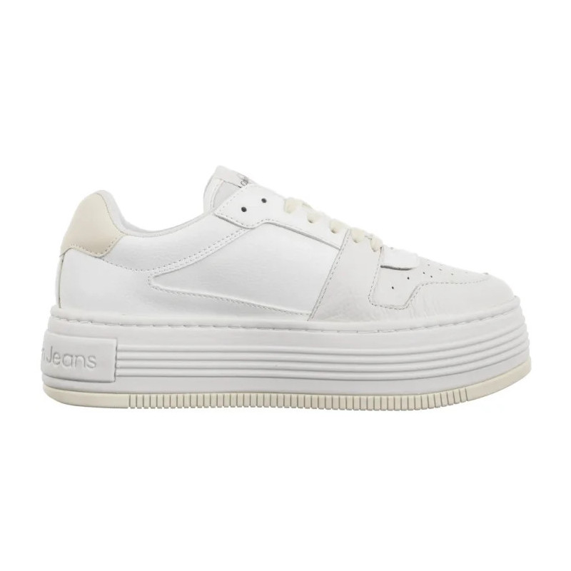 Calvin Klein Bold Flatf Low Laceup Mix Nbs BrightWhite/Creamy White YW0YW01641 0LD (CK603-a) batai