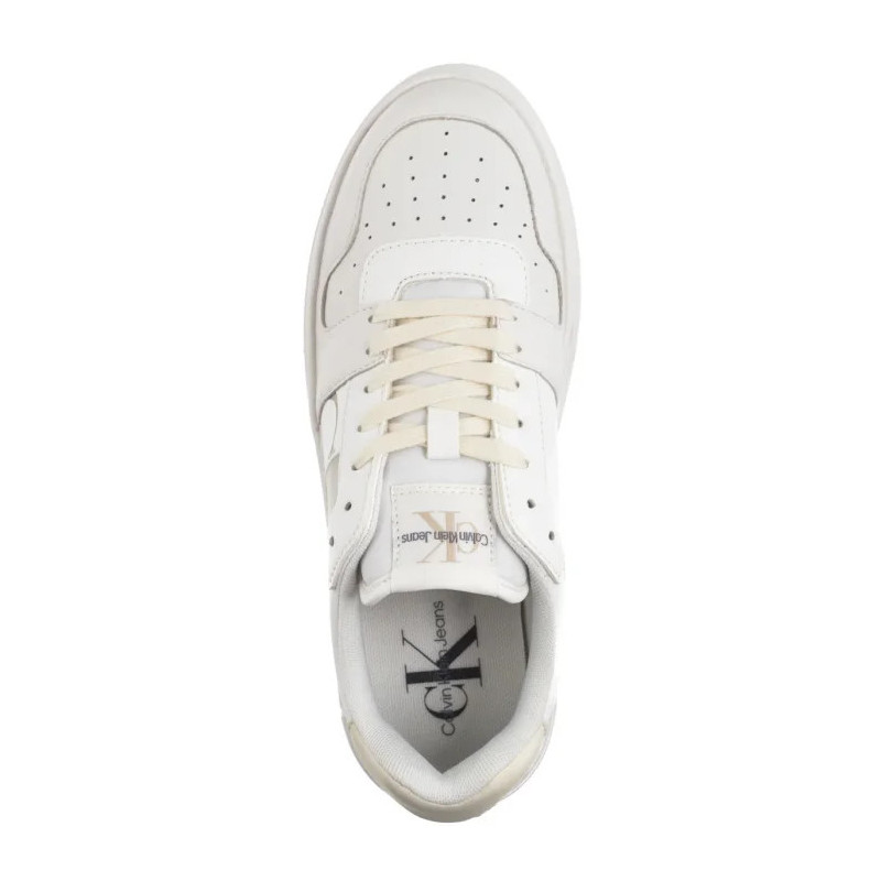 Calvin Klein Bold Flatf Low Laceup Mix Nbs BrightWhite/Creamy White YW0YW01641 0LD (CK603-a) batai