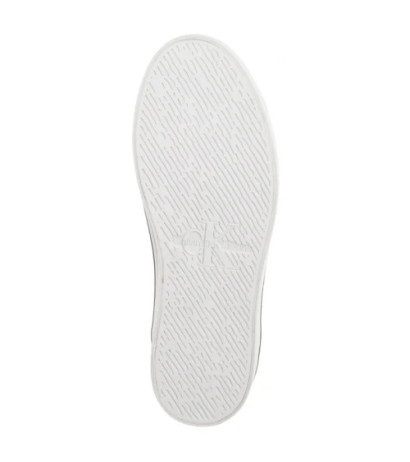 Calvin Klein Bold Vulc Flatf Low Lth In Bright White/Black YW0YW01633 01W (CK604-a) bateliai