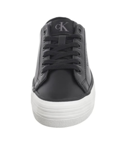 Calvin Klein Bold Vulc Flatf Low Lth In Black/Bright White YW0YW01633 0GM (CK604-b) bateliai