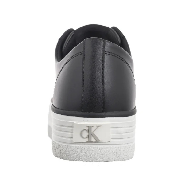 Calvin Klein Bold Vulc Flatf Low Lth In Black/Bright White YW0YW01633 0GM (CK604-b) bateliai