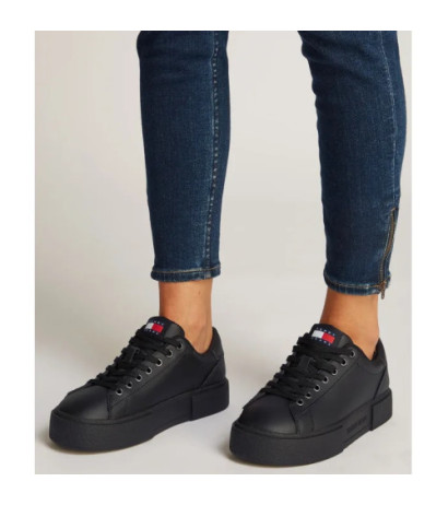 Tommy Hilfiger (New) Tjw Flatform Sneaker Black EN0EN02698 BDS (TH1228-a) batai