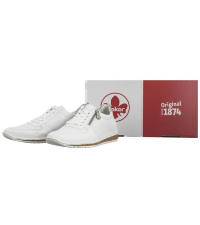 Rieker Białe N5127-80 White (RI227-a) batai