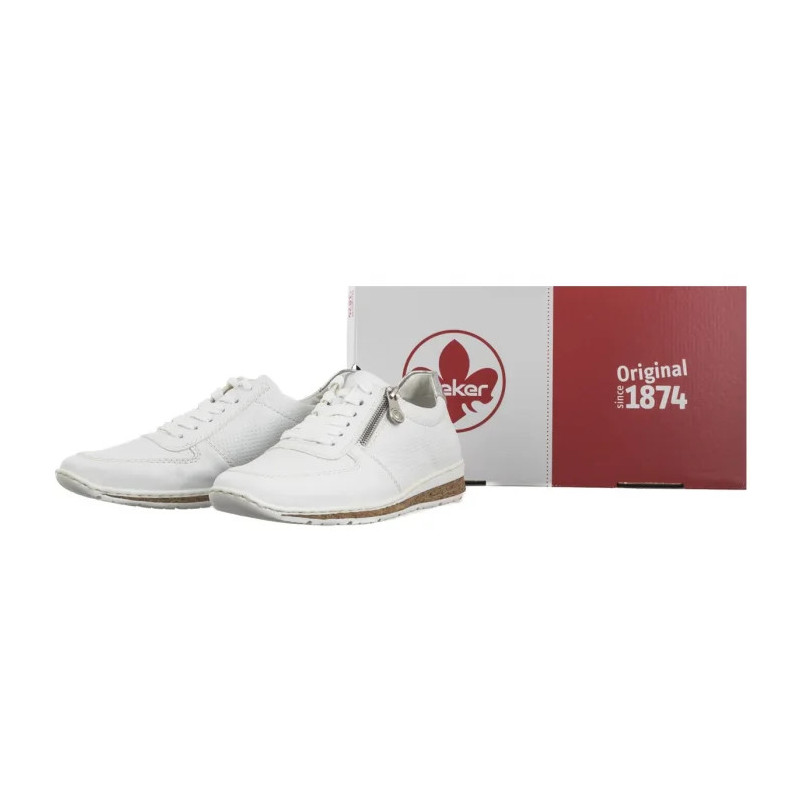 Rieker Białe N5127-80 White (RI227-a) batai