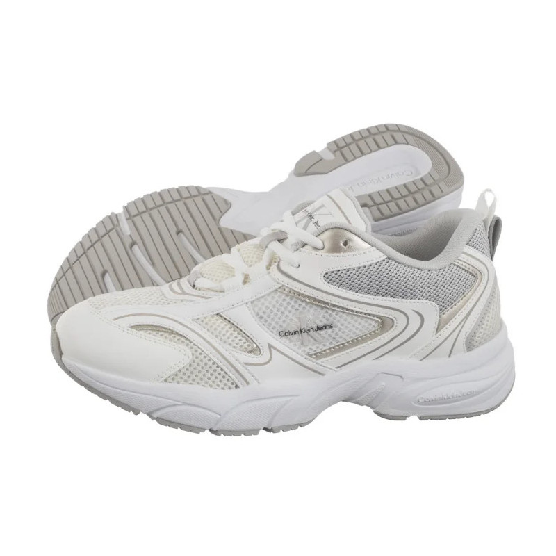 Calvin Klein Retro Tennis Mesh Ml Bright White/Silver YW0YW01807 0LI (CK610-b) sportiniai bateliai