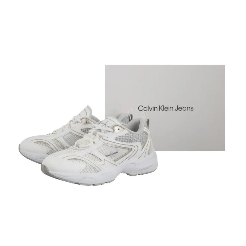 Calvin Klein Retro Tennis Mesh Ml Bright White/Silver YW0YW01807 0LI (CK610-b) sportiniai bateliai