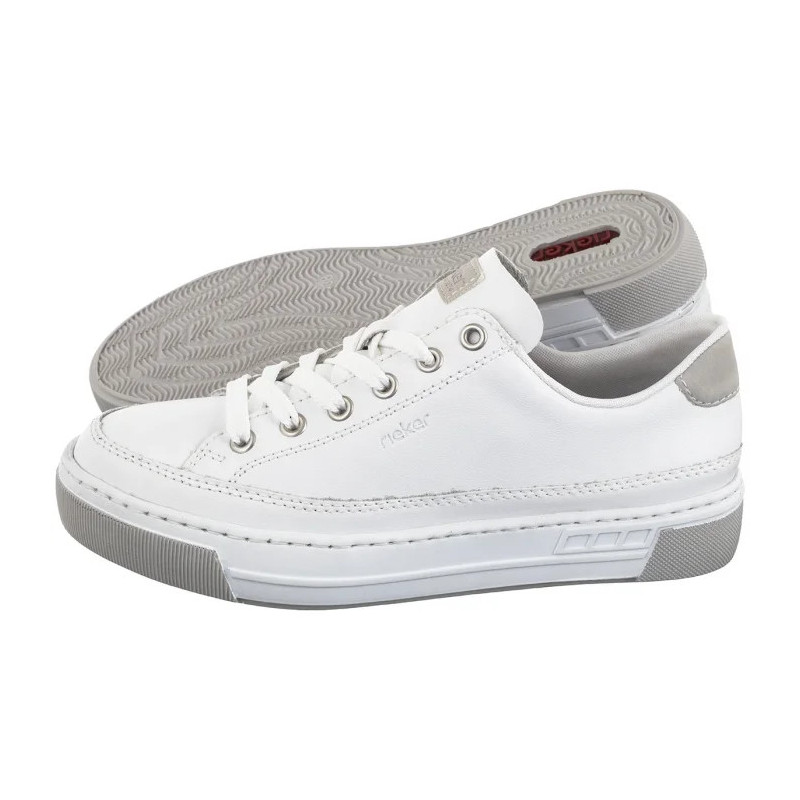 Rieker Białe L8847-80 White  (RI231-a) batai