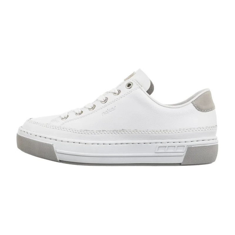 Rieker Białe L8847-80 White  (RI231-a) batai