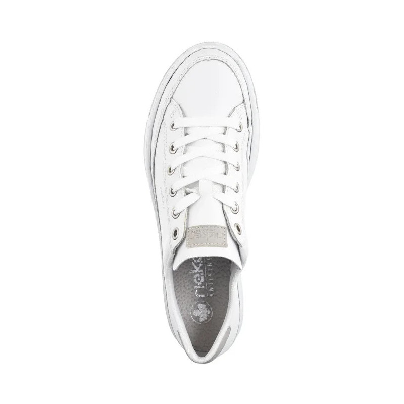 Rieker Białe L8847-80 White  (RI231-a) batai