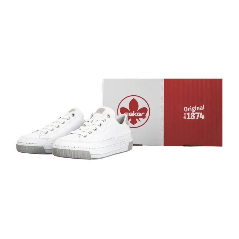 Rieker Białe L8847-80 White  (RI231-a) batai