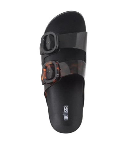 Melissa Cozy Slide AD 33913/AN716 Black/Clear Tortoise (ML328-b) Moteriški batai/šlepetės