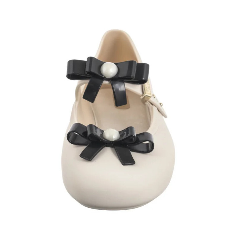 Melissa Soft Ballerina Bow AD 35971/BE620 Beige/Black (ML339-a) bateliai